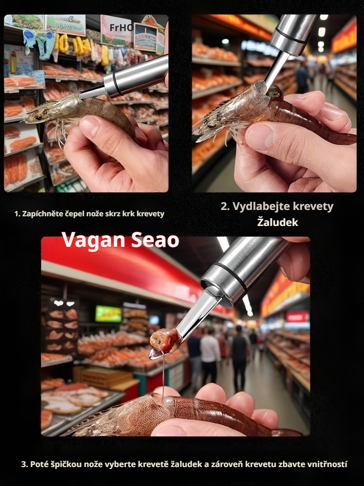  Nerezový škrabka na záda 