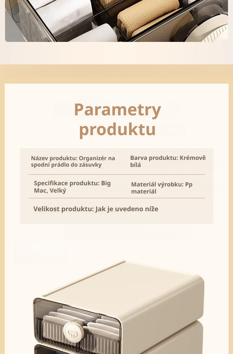 Třídění ponožek pomocí organizéru