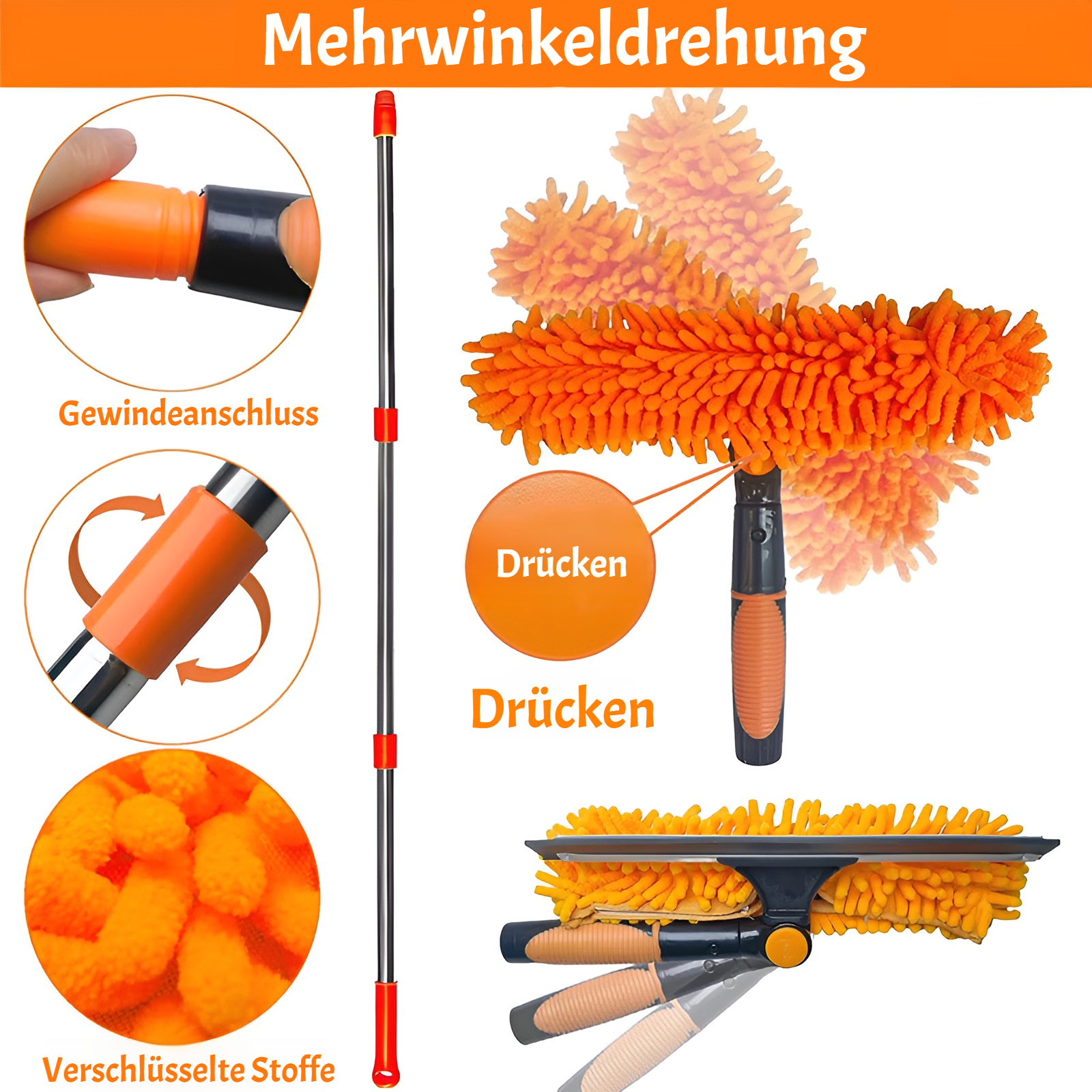 JMY Zwei-in-Eins-Fensterreinigungsschaber Glasreinigung Artefaktreinigung spezielles doppelseitiges 
