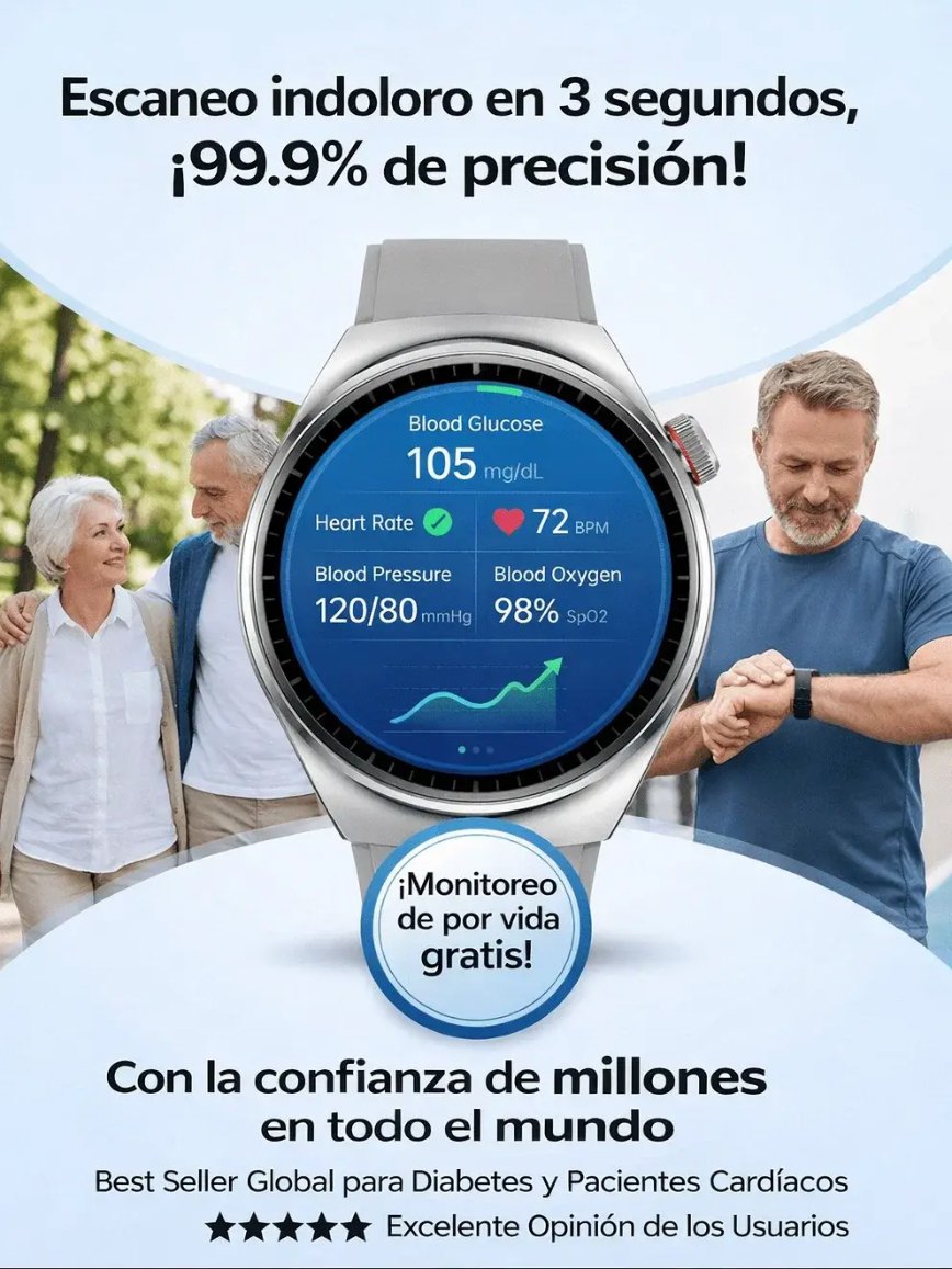 【¡Recomendado por médicos!】¡El reloj inteligente de salud más avanzado!