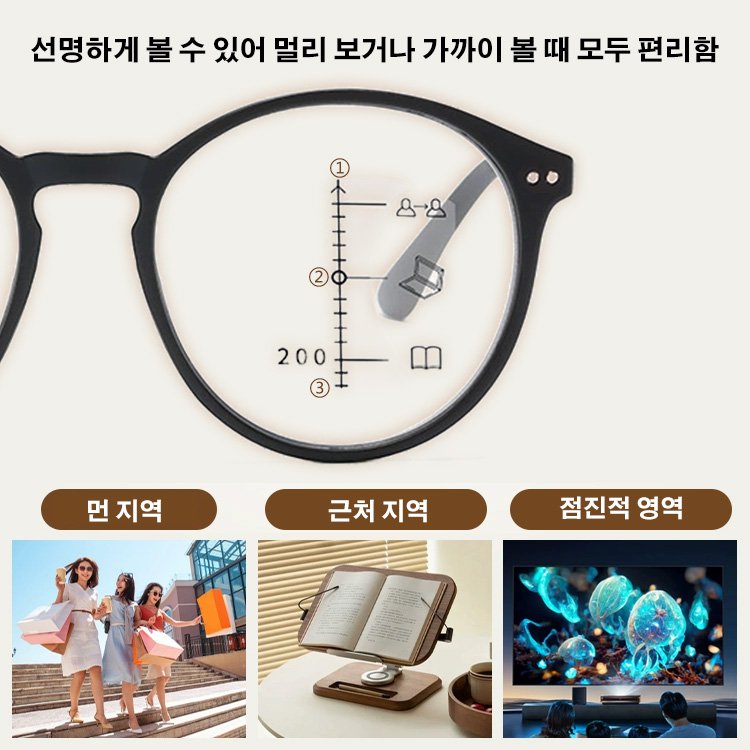 Eterlens 패션 PC 다초점 돋보기 안경