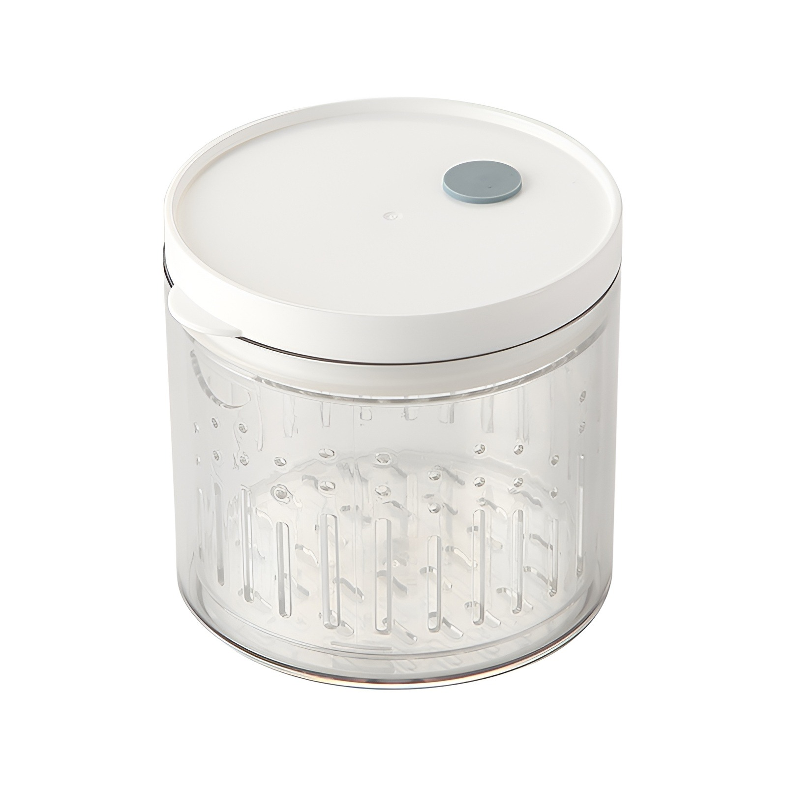 食品グレードの水切りみじん切りネギボックスキッチンみじん切りネギ、生姜、ニンニク密封鮮度保持ボックス冷蔵庫二重防湿収納ボックス