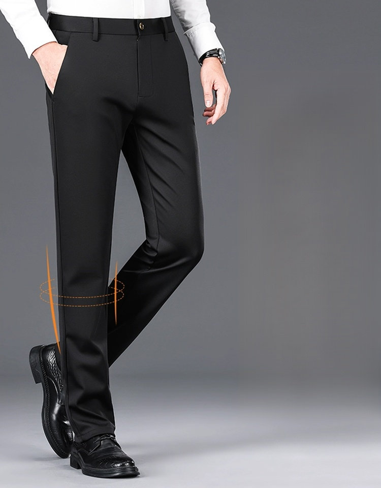 일자핏 기모 비즈니스 정장 바지