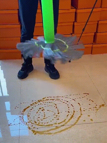 [Odwodnienie w 1 sekundę] Mop obrotowy z samoskręcającym się włóknem bambusowym