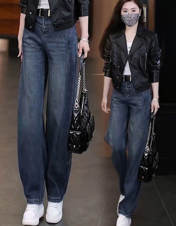 【겨울 필수 아이템】CurveControl™ 청바지 - O다리와 넓은 허벅지도 커버하는 자연스러운 핏