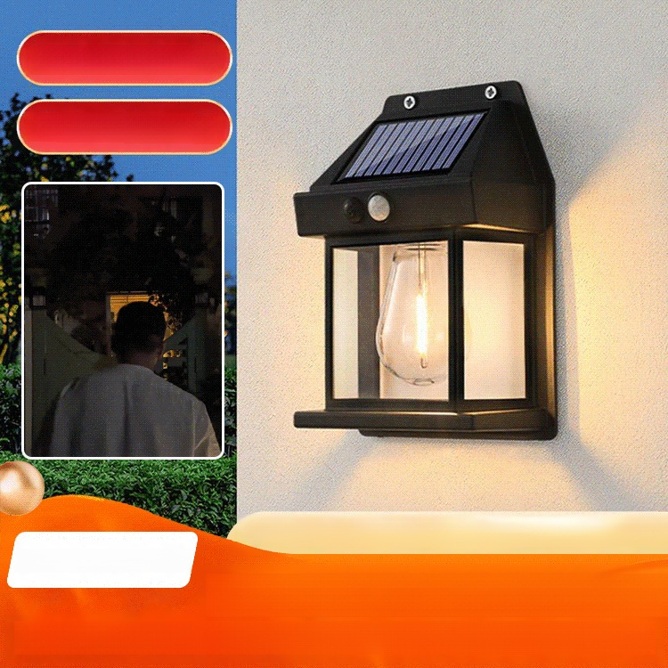 Solar-powered outdoor LED courtyard light