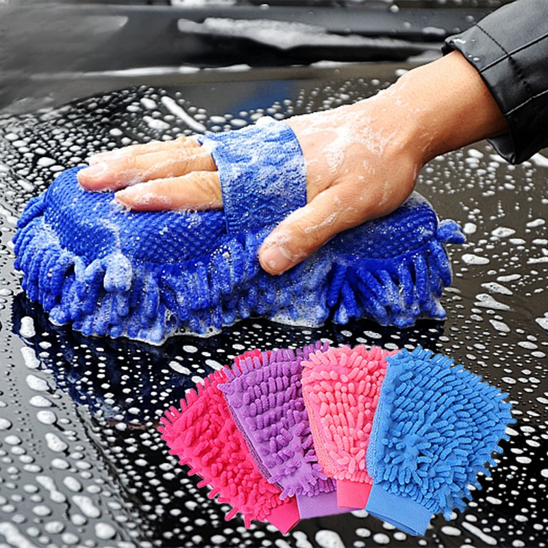 Chenille gloves car wash gloves car cleaning cloth coral polyp