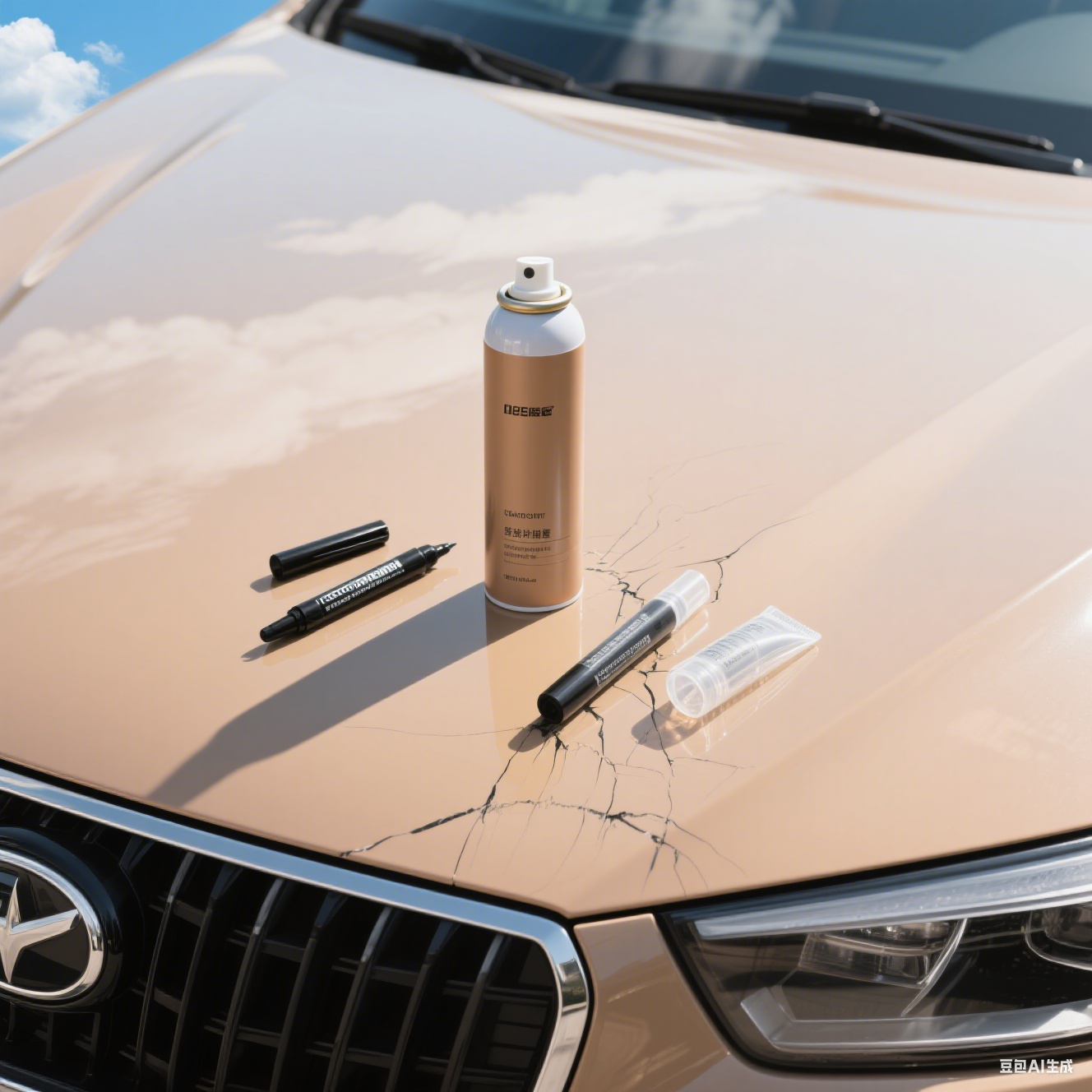 Remoción de rayones de carro en aerosol