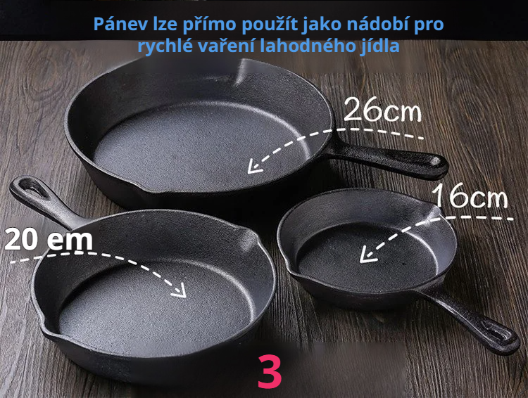 Litinová pánev na indukční varné desce