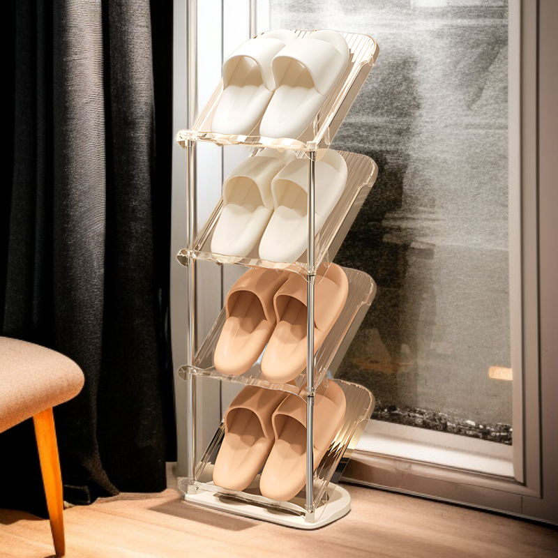 ファッショナブルでスリムなシューズラック