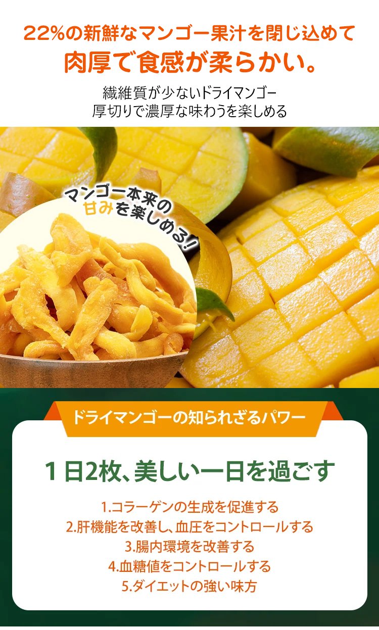 宮崎県産マンゴーの豊かな風味を楽しめるドライフルーツ