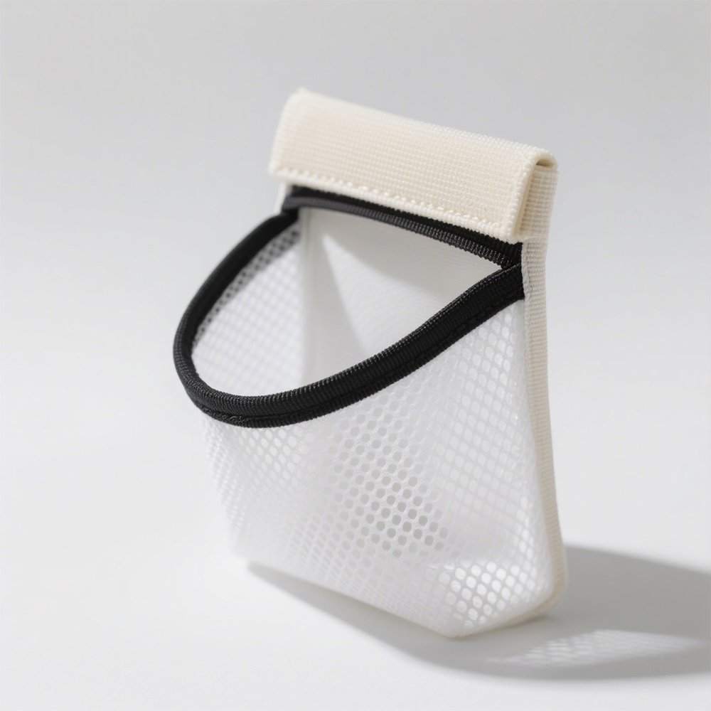 Cotton mesh hanging washable storage pocket