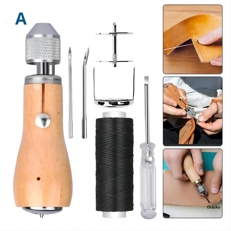 Nástroj na šití peněženek z rostlinně činěné kůže