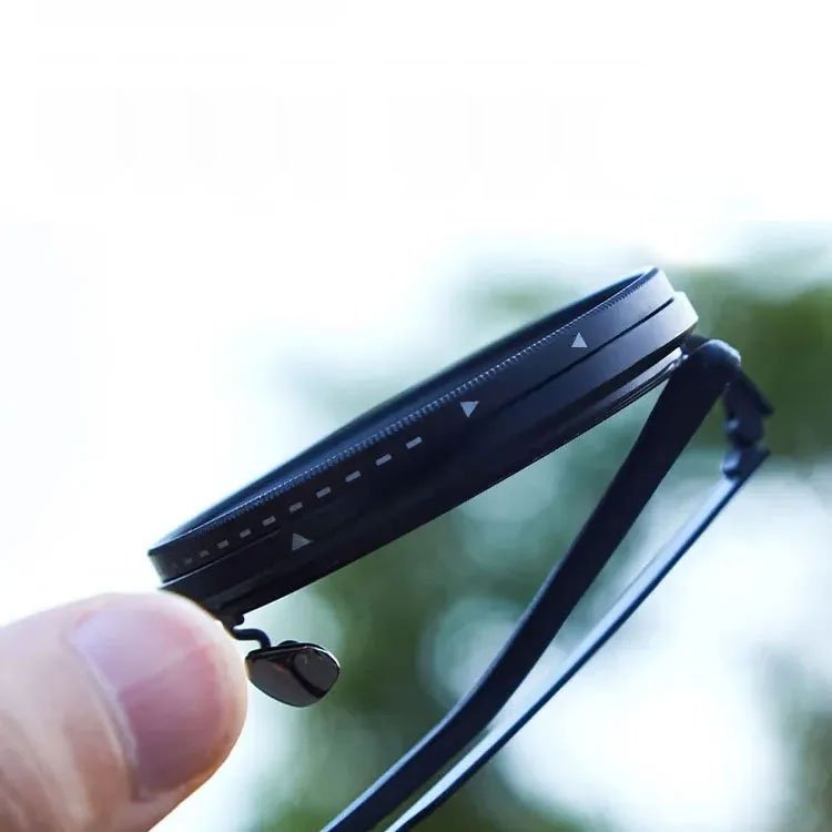 Adjustable 9-step photochromic sunglasses