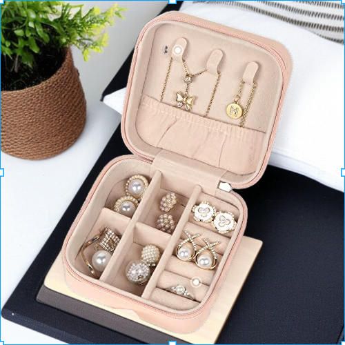ミニジュエリー収納ボックス旅行サイズウェアラブルジュエリー収納ソースジュエリーボックスの持ち運びが簡単
