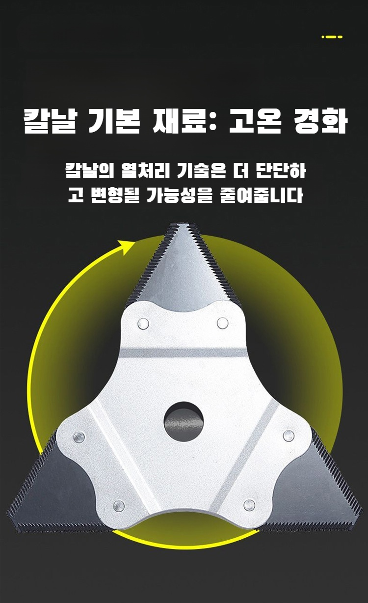 삼각형 톱니 구조로 뛰어난 절삭력