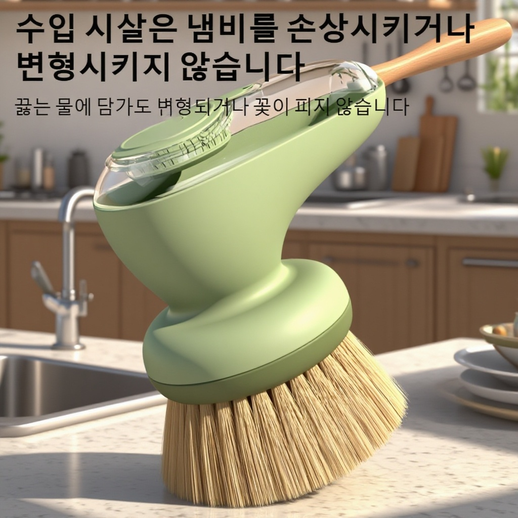 가정용 손상없는 냄비 청소 브러쉬