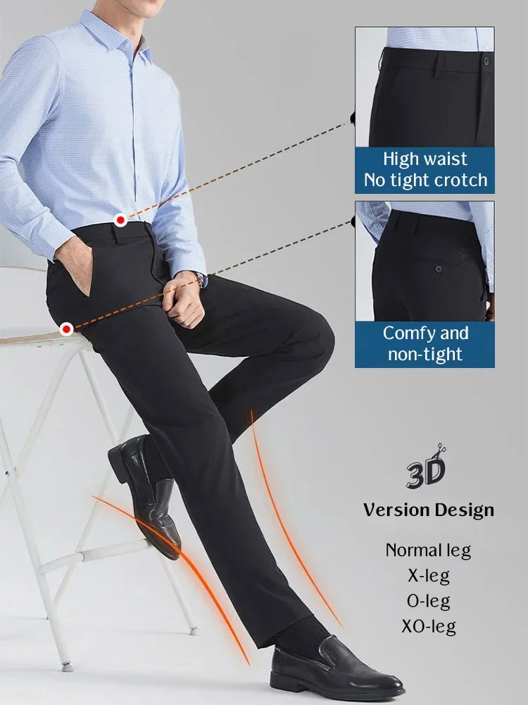 Summer cool high elastic trousers