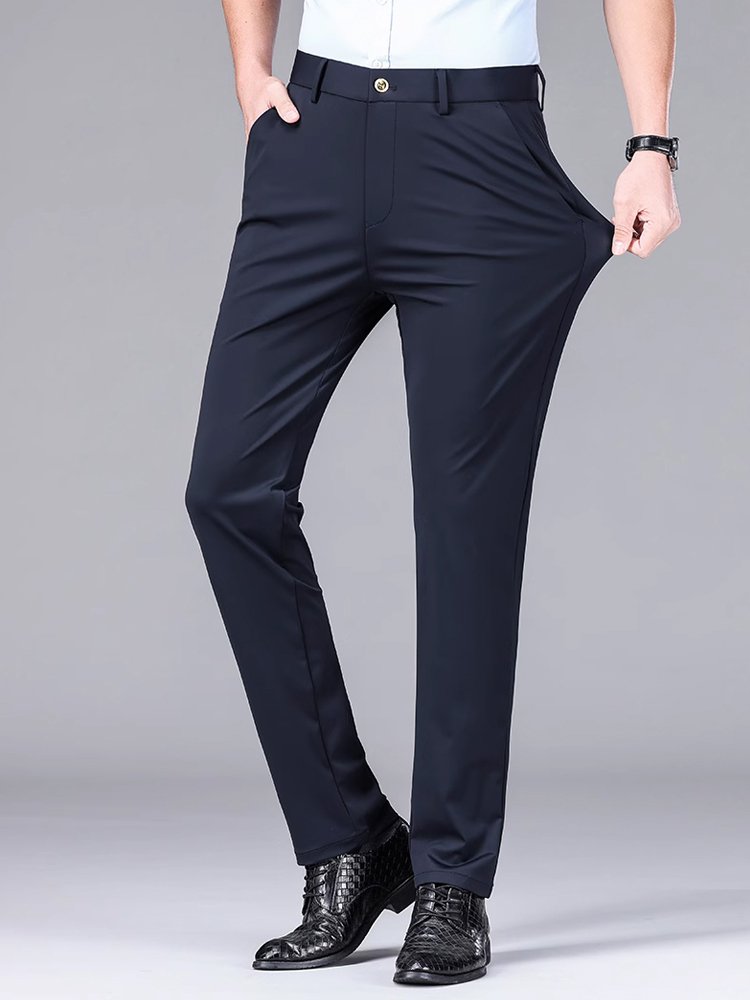 Summer cool high elastic trousers
