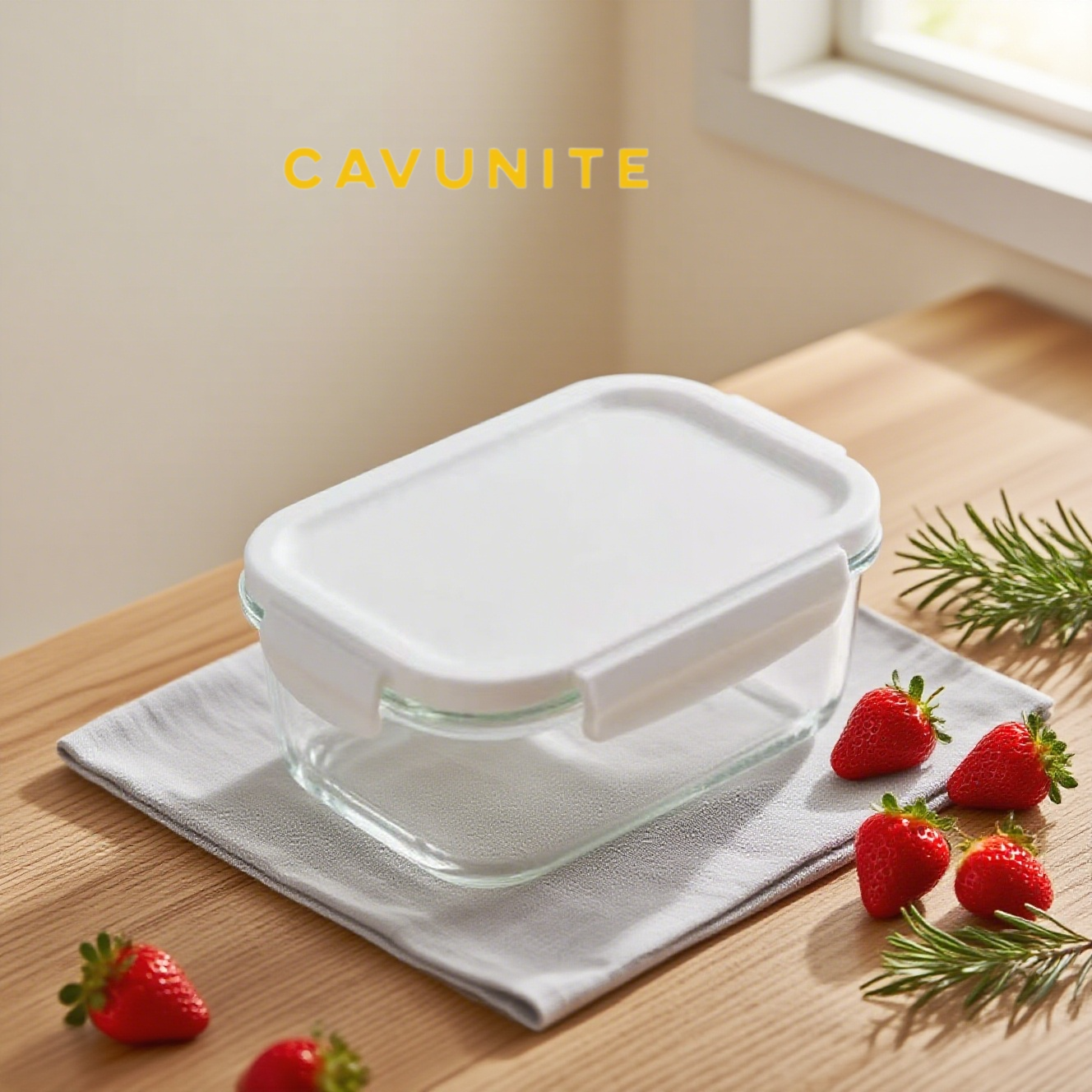 蓋付き長方形密閉収納ボックスの全体画像