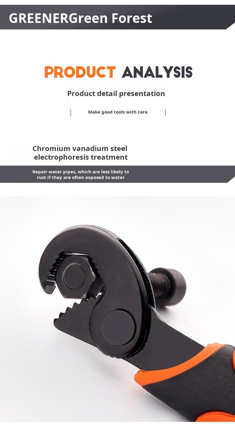 Universal wrenches set used in plumbing repair