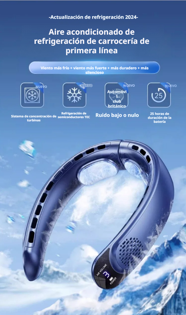 New Quad-core USB Neck Fan front view