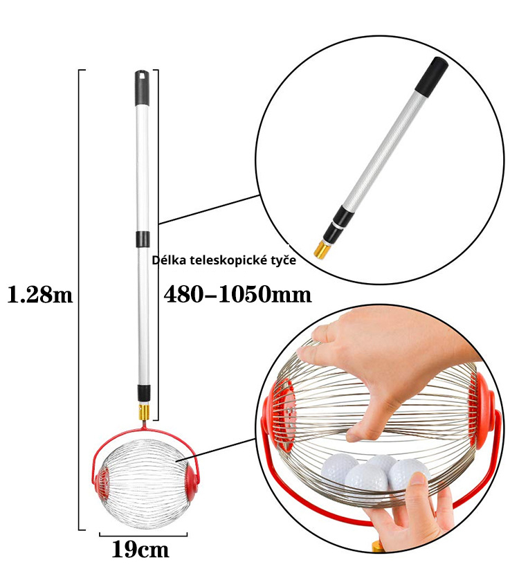 Ukázka sběru jablek teleskopickým sběračem