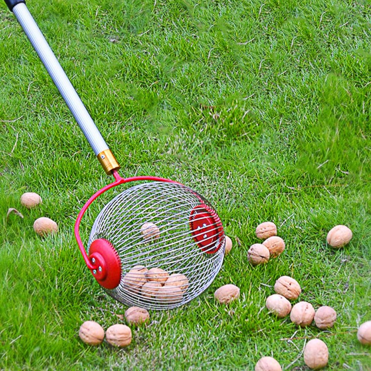 Teleskopický sběrač ovoce s válcem bez nutnosti ohýbání