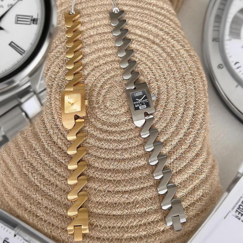 ゴールドクォーツブレスレットウォッチの全体画像