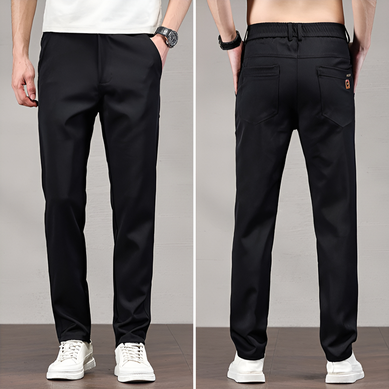 얇은 아이스 남성 캐주얼 팬츠 여름 일자 팬츠 쿨링감 고탄력 비즈니스 캐주얼 팬츠