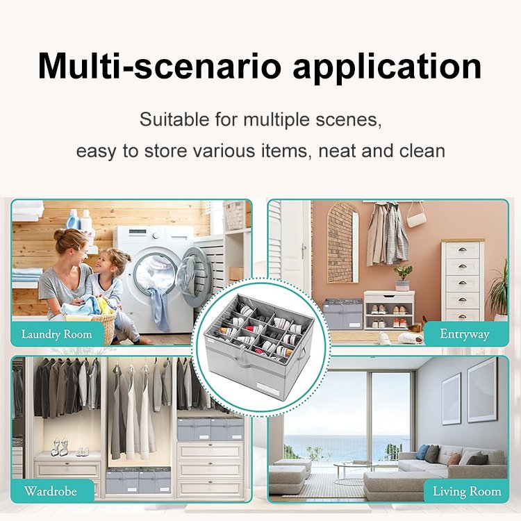 Multi-compartment collapsible dust organizer