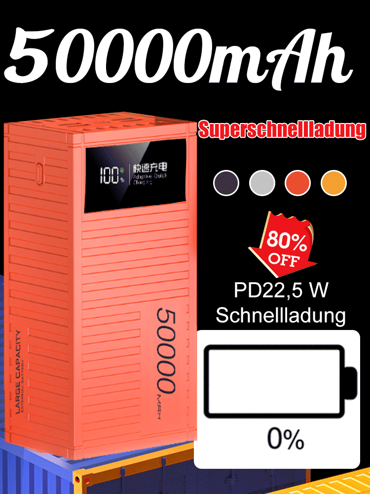 【20000mAh Container】Neue 66W Super-Schnelllade-Powerbank