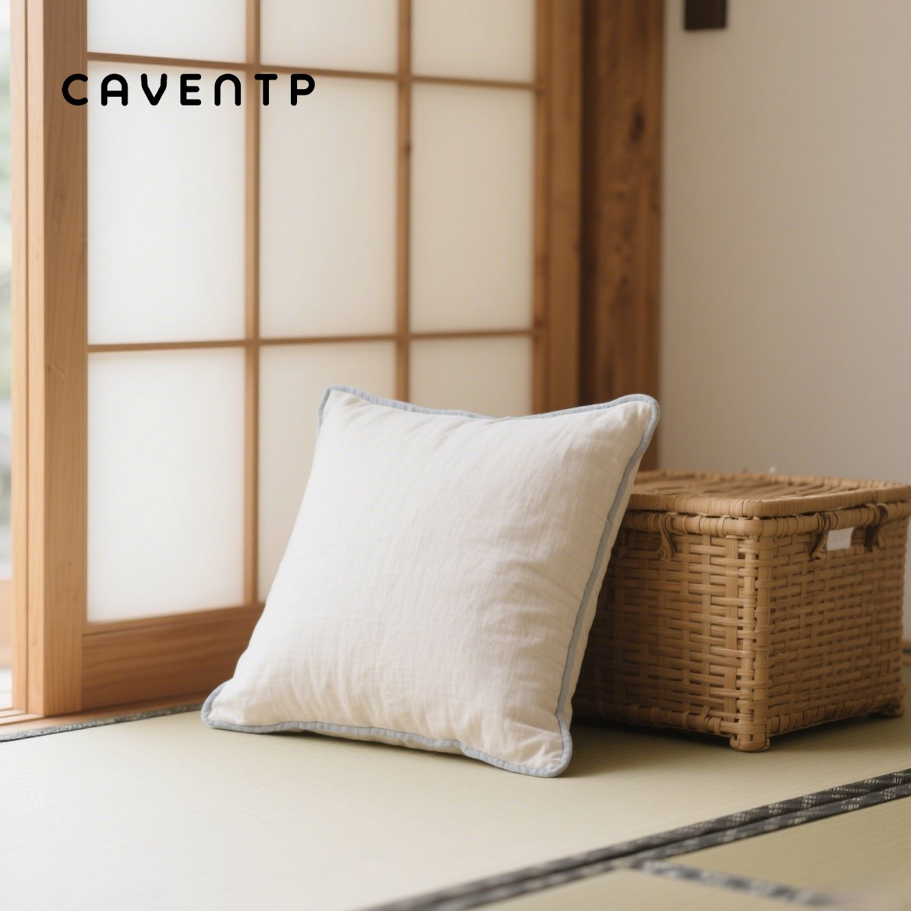 Luxuriöses Kissen aus Baumwolle und Seide auf einem Bett