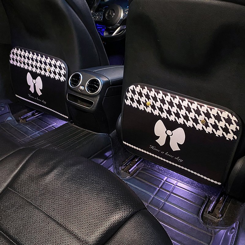 Car protection mats car foot mats cute bowknot wire ring car foot mats