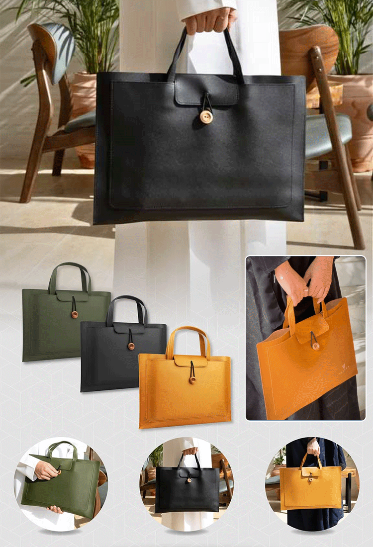 حقيبة كمبيوتر محمول كبيرة السعة بالتصميم البسيط