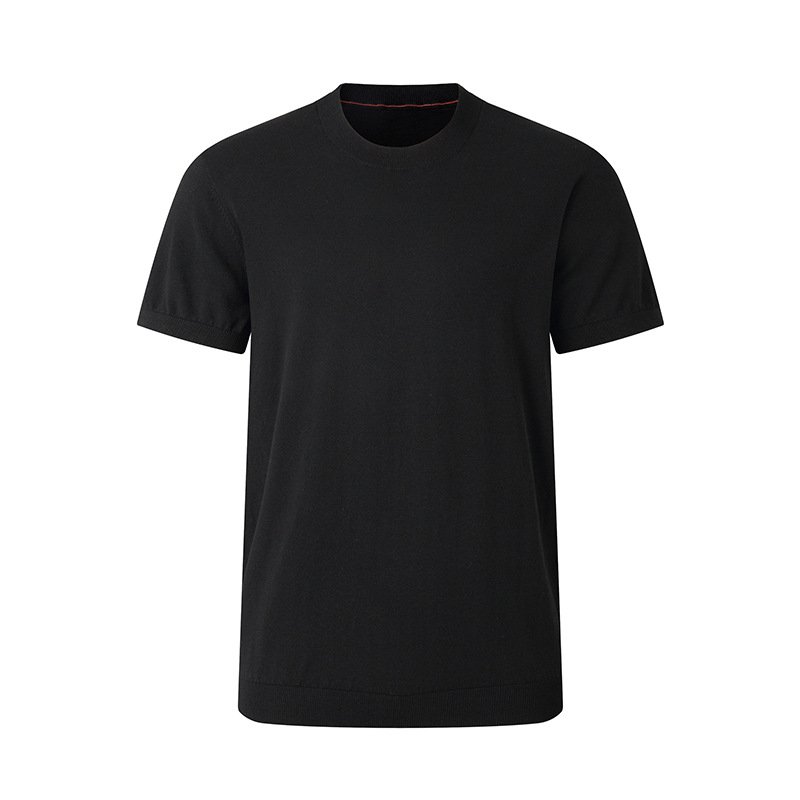 동그란 칼라 반팔 남성 루즈한 통근 남장 짜기