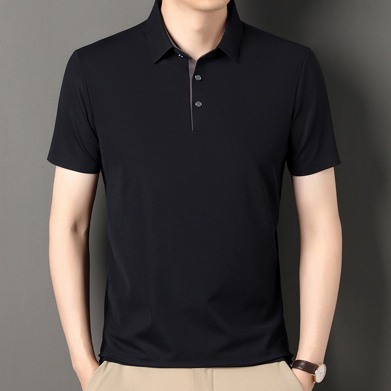 아이스 실크 통기성 넉넉한 비즈니스 폴로 셔츠