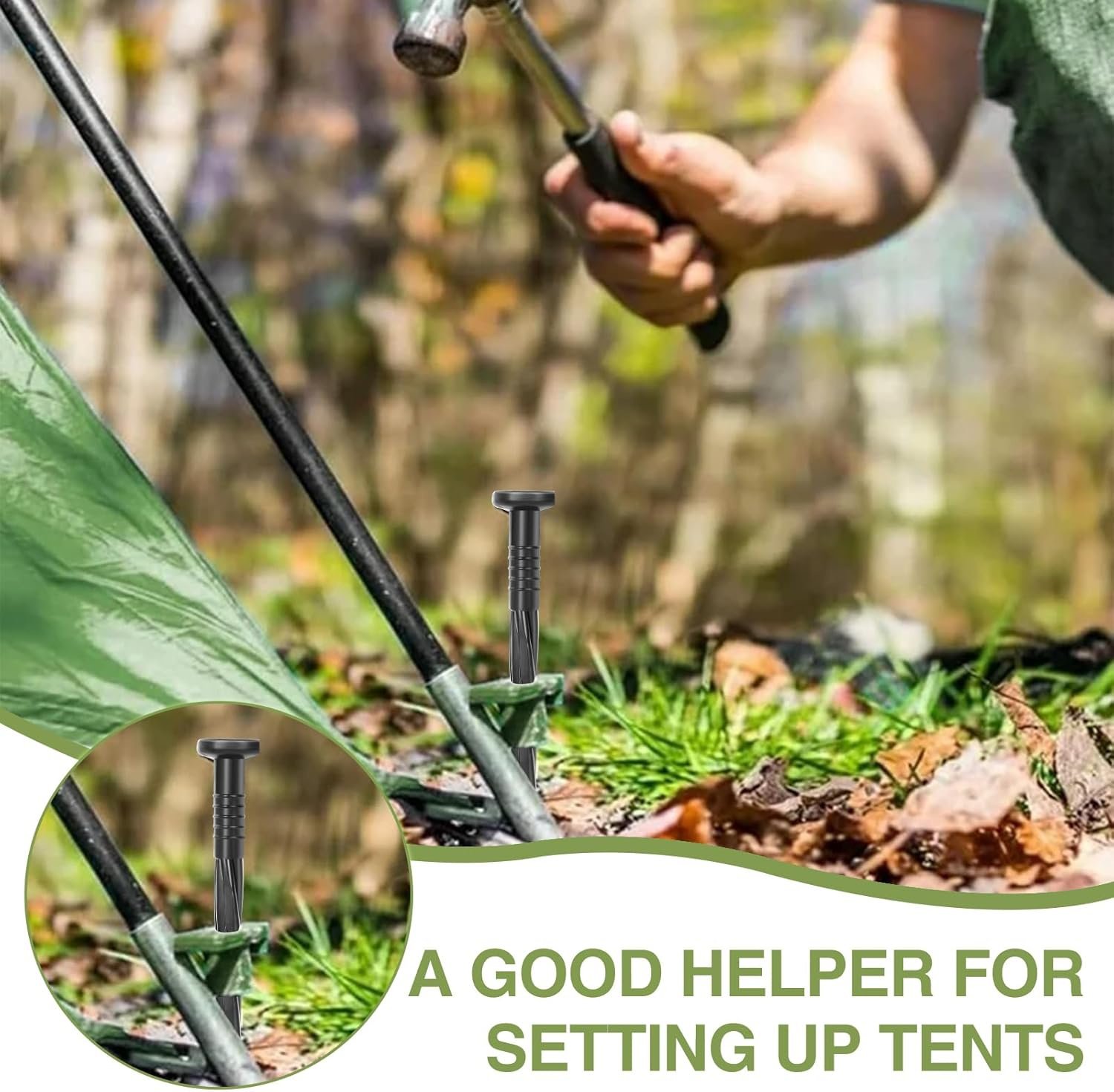 Clavos para el suelo de jardinería, pilotes de plástico para el suelo, cinturones de aislamiento, pe