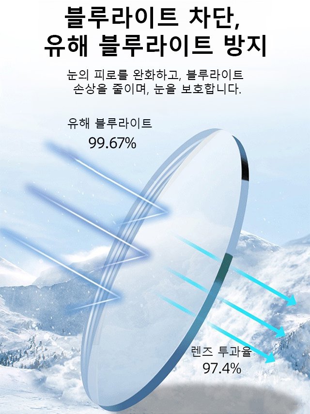 초고화질 블루라이트 차단 점진식 다초점 돋보기안경