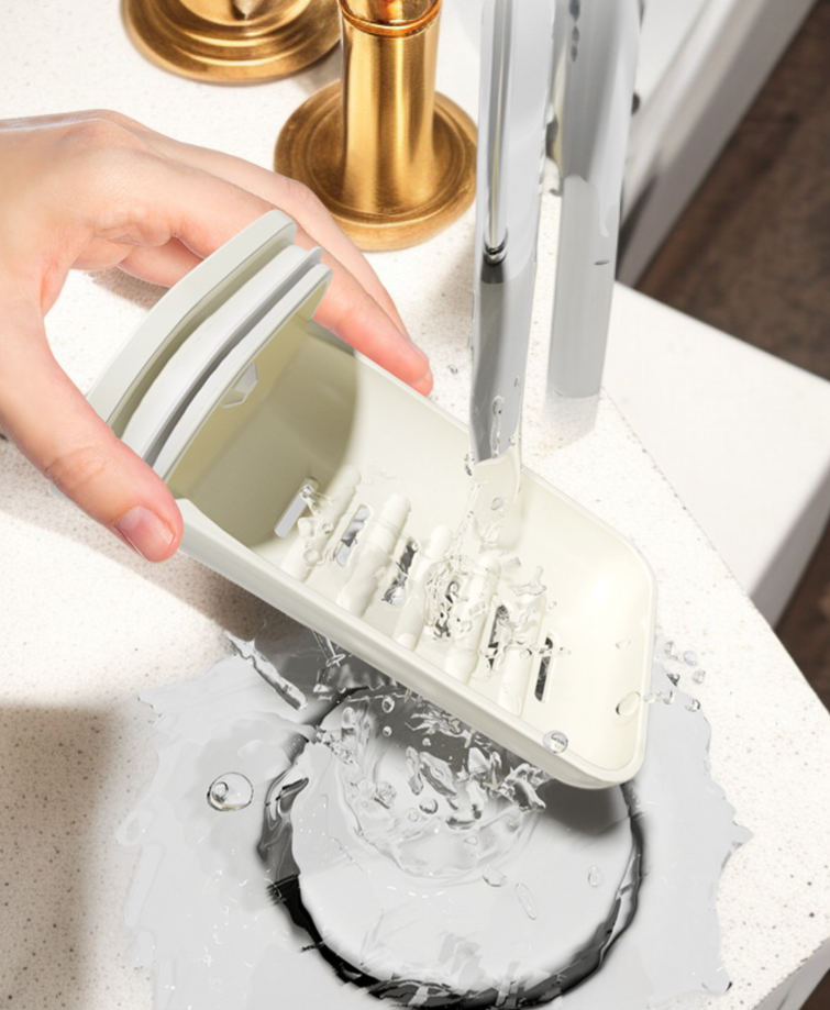 물 샘 방지 기능이 있는 비누함