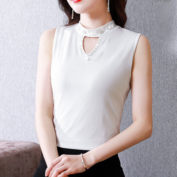 JS-【气质减龄】冰丝无袖法式小背心