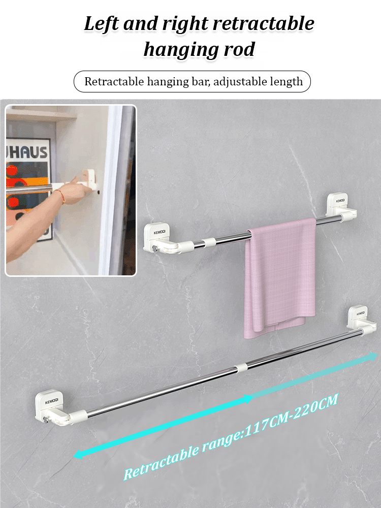 Telescopic Rotating Drying Rack with Suction Cup