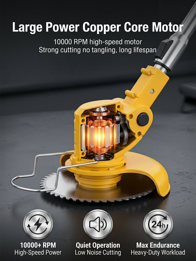 [350,000+ Units Sold Globally] 1800W Lightweight Portable Cordless Lawn Mower