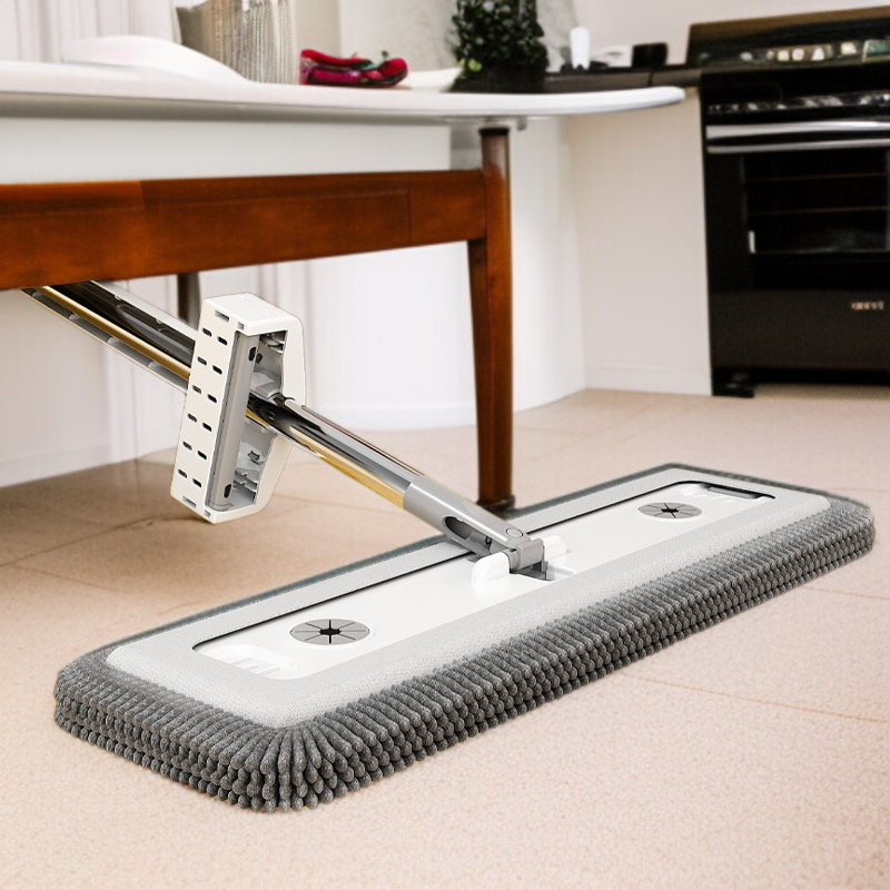 가정용 플랫 밀대 건습 겸용 원터치 셰닐 리필 손세탁 우드 플로어 밀대