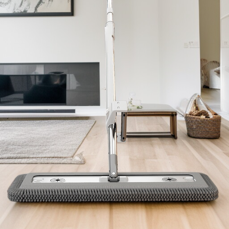 가정용 플랫 밀대 건습 겸용 원터치 셰닐 리필 손세탁 우드 플로어 밀대