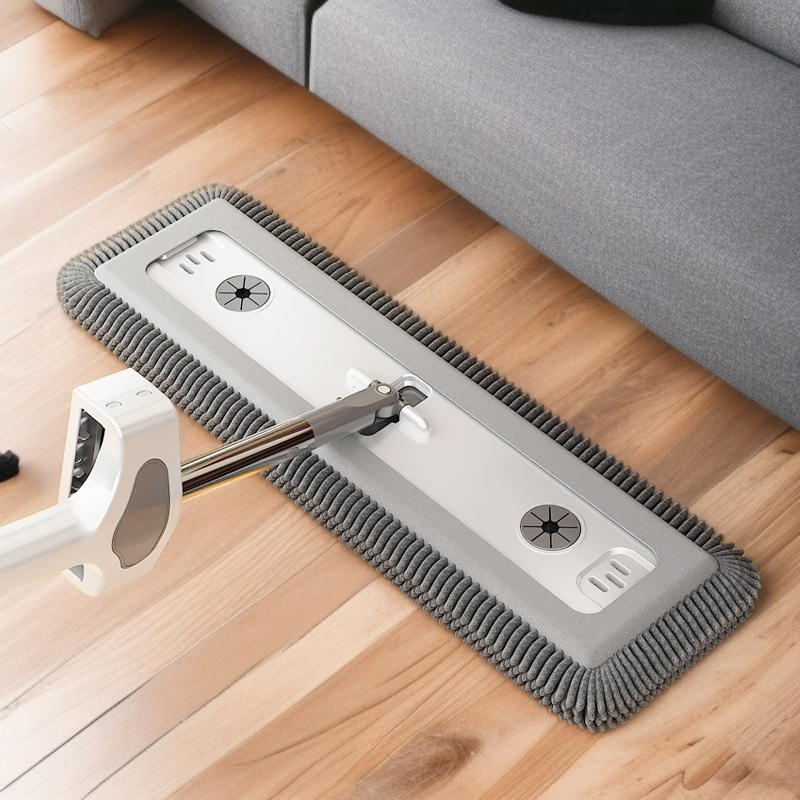 가정용 플랫 밀대 건습 겸용 원터치 셰닐 리필 손세탁 우드 플로어 밀대