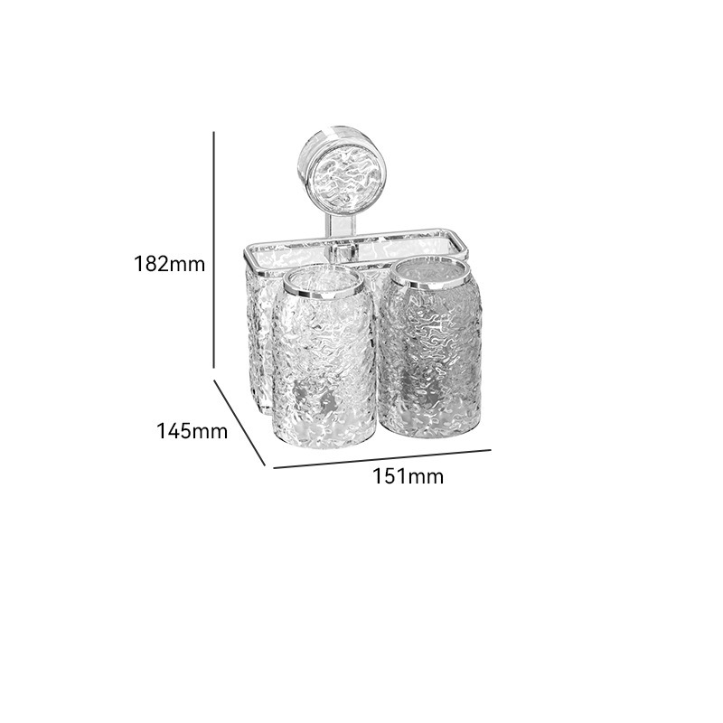 歯ブラシホルダー（透明+グレー）