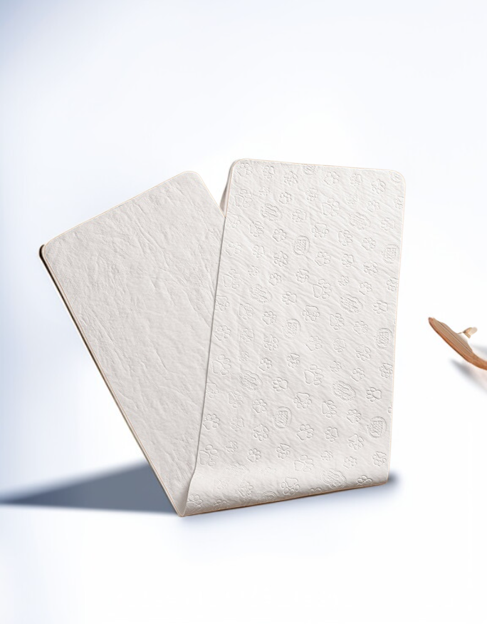 Quick-drying bath towel hanging in bathroom