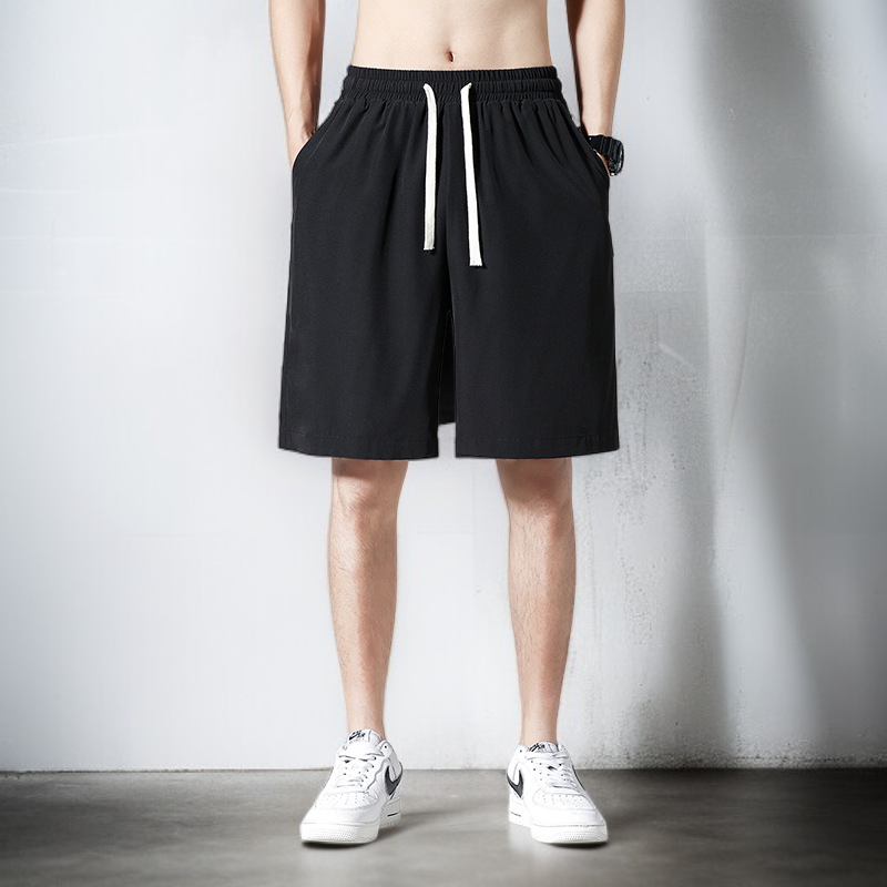 メンズ夏ルーズ大きいサイズアイスシルク薄いセクション速乾5スポーツショーツ