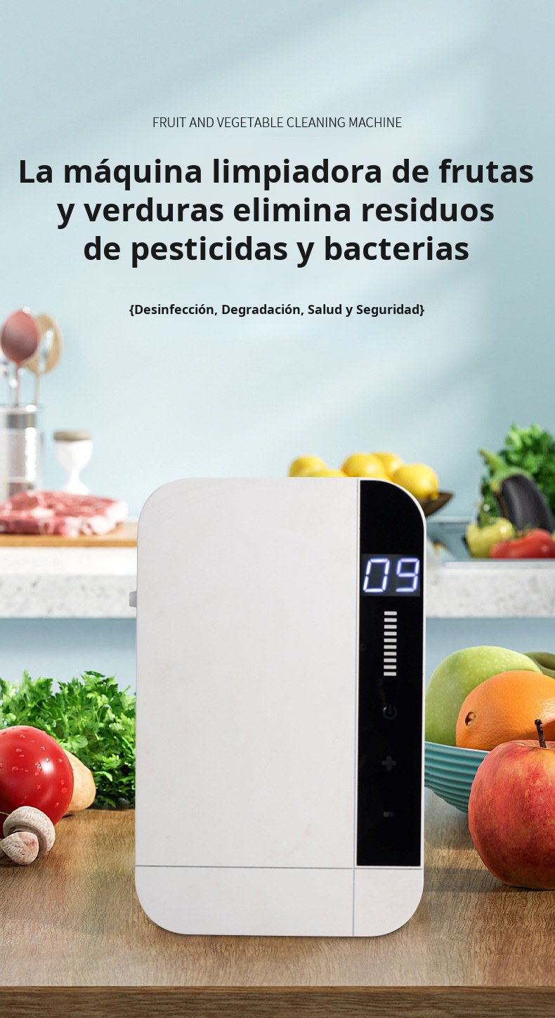 Máquina de limpieza de frutas y verduras con generador de ozono